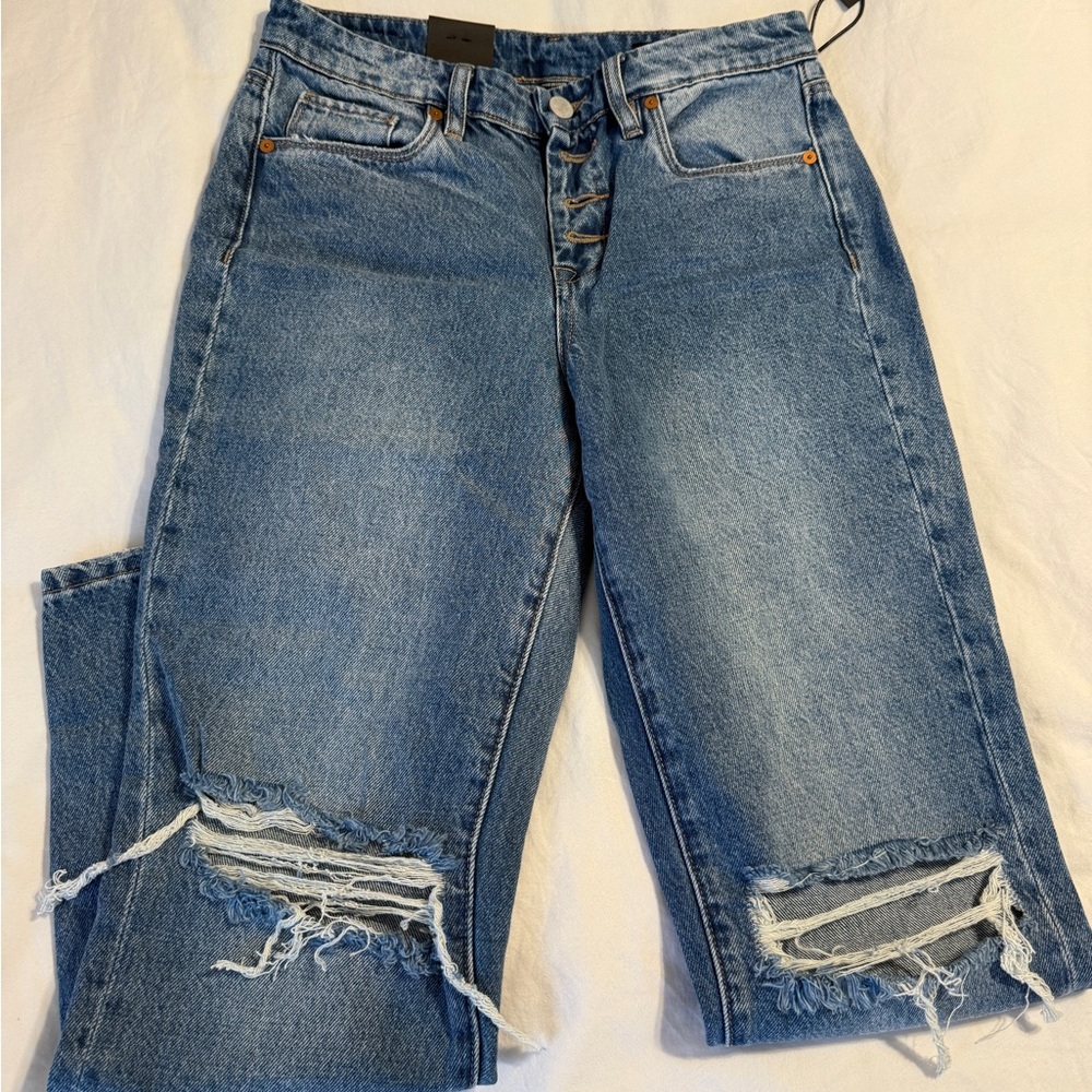 Blank NYC Women's Light Blue Distressed Jeans